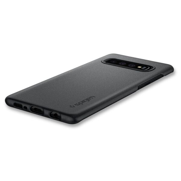 Spigen Galaxy S10 Plus ile Uyumlu Kılıf Thin Fit Graphite Gray