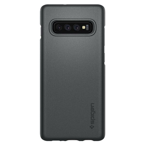 Spigen Galaxy S10 Plus ile Uyumlu Kılıf Thin Fit Graphite Gray