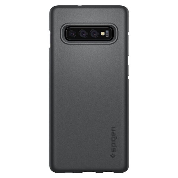 Spigen Galaxy S10 Plus ile Uyumlu Kılıf Thin Fit Graphite Gray