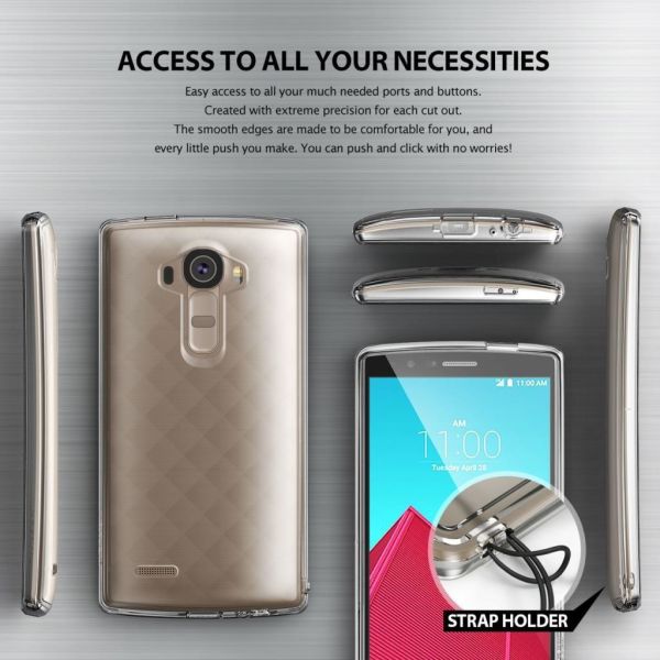 Ringke Fusion G4 ile Uyumlu Kılıf Smoke Black TPU Bumper Extra Darbe Emici