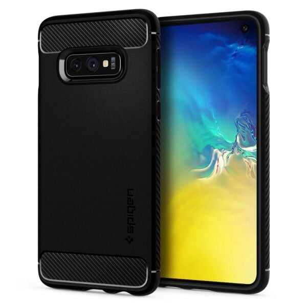 Spigen Galaxy S10e ile Uyumlu Kılıf Rugged Armor Matte Black