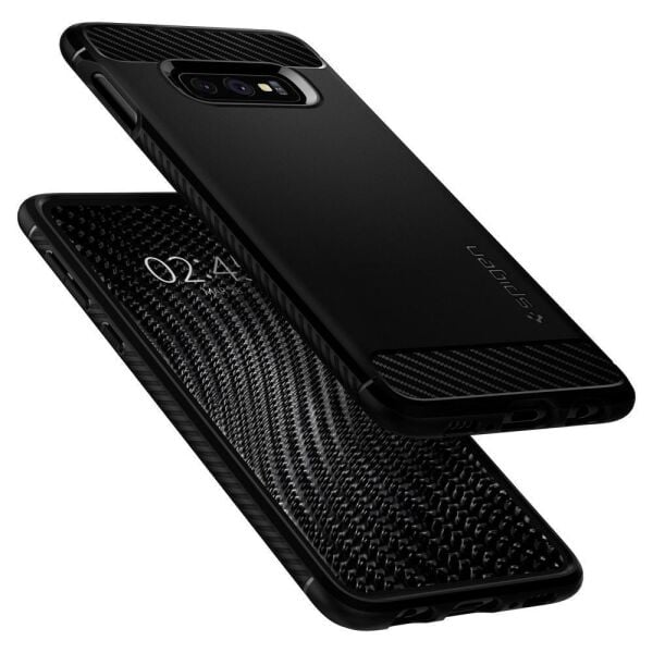 Spigen Galaxy S10e ile Uyumlu Kılıf Rugged Armor Matte Black