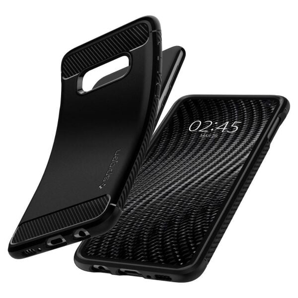 Spigen Galaxy S10e ile Uyumlu Kılıf Rugged Armor Matte Black