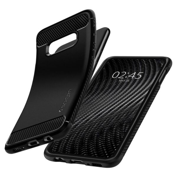 Spigen Galaxy S10e ile Uyumlu Kılıf Rugged Armor Matte Black