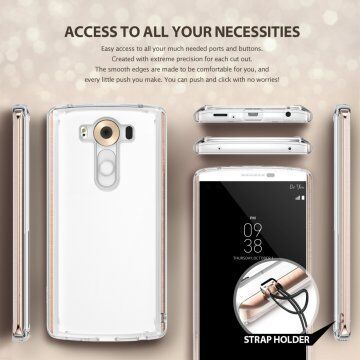 Ringke Fusion V10 ile Uyumlu Kılıf Clear TPU Bumper Extra Darbe Emici
