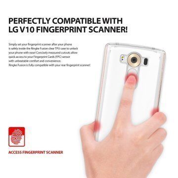 Ringke Fusion V10 ile Uyumlu Kılıf Clear TPU Bumper Extra Darbe Emici