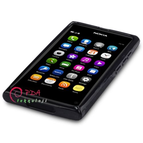 N9 ile Uyumlu S Desenli Siyah Silikon Kılıf