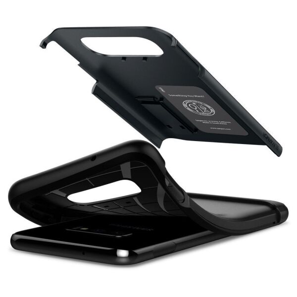 Spigen Galaxy S10e ile Uyumlu Kılıf Slim Armor Metal Slate