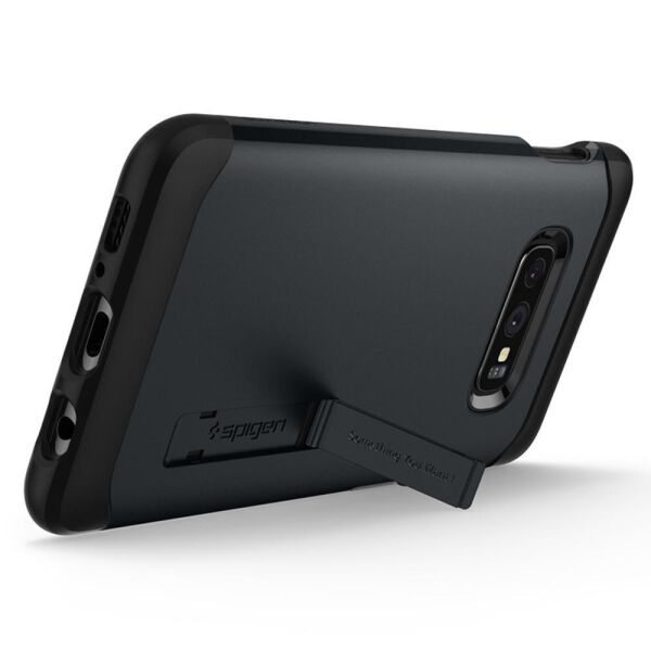 Spigen Galaxy S10e ile Uyumlu Kılıf Slim Armor Metal Slate