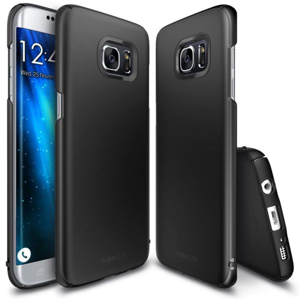 Ringke Slim Galaxy S7 Edge ile Uyumlu Kılıf SF Black 4 Tarafı Saran İnce Şık Tasarım