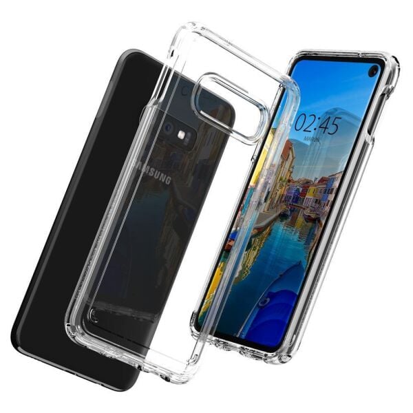 Spigen Galaxy S10E ile Uyumlu Kılıf Ultra Hybrid Crystal Clear