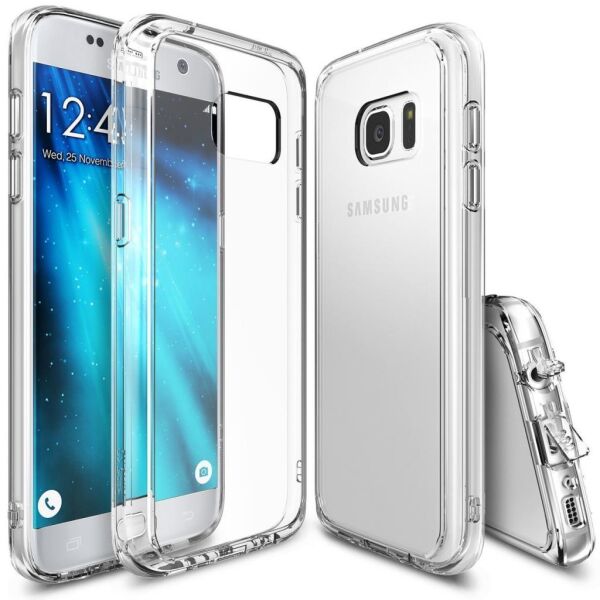 Ringke Fusion Galaxy S7 ile Uyumlu Kılıf Crystal Clear TPU Bumper Extra Darbe Emici