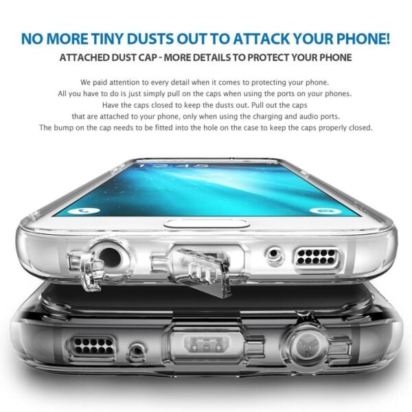 Ringke Fusion Galaxy S7 ile Uyumlu Kılıf Crystal Clear TPU Bumper Extra Darbe Emici