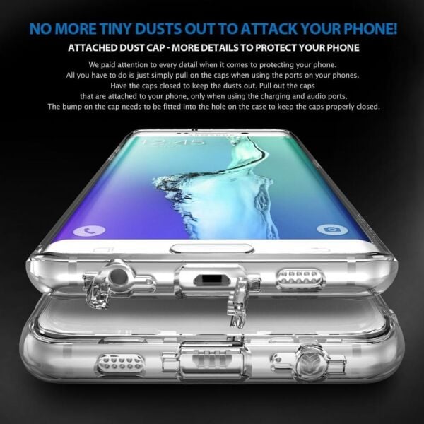 Ringke Fusion Galaxy S6 Edge Plus ile Uyumlu Kılıf Smoke Black