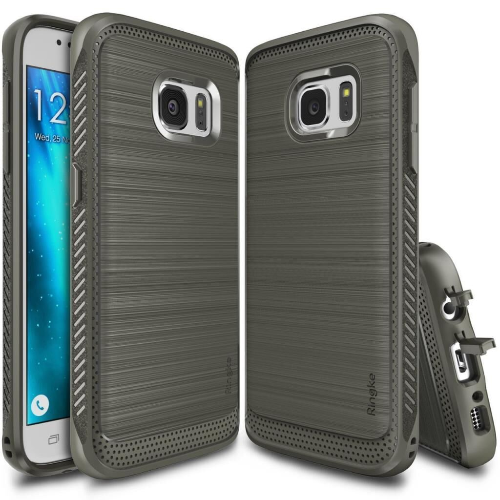 Ringke Onyx Galaxy S7 ile Uyumlu Kılıf Mist Gray Ultra Extra Darbe Dağıtıcı Tam Koruma