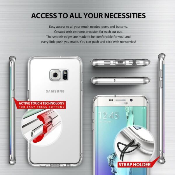 Ringke Fusion Galaxy S6 Edge Plus ile Uyumlu Kılıf Crystal Clear