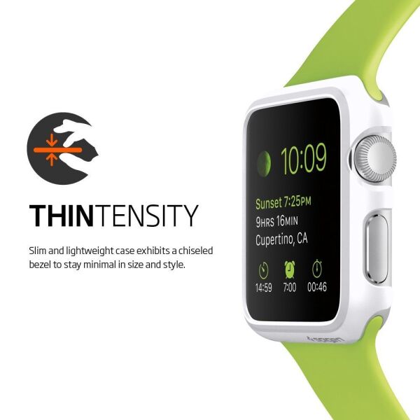Spigen Apple Watch ile Uyumlu Kılıf Thin Fit (42mm) Smooth White