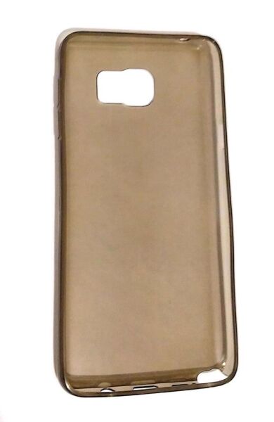 Galaxy S6 Edge Plus ile Uyumlu Kılıf İnce Şeffaf Silikon Siyah