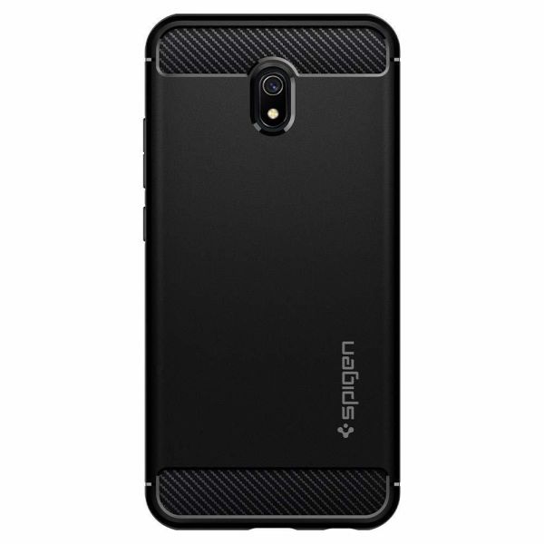 Spigen Redmi 8A ile Uyumlu Kılıf Rugged Armor Matte Black