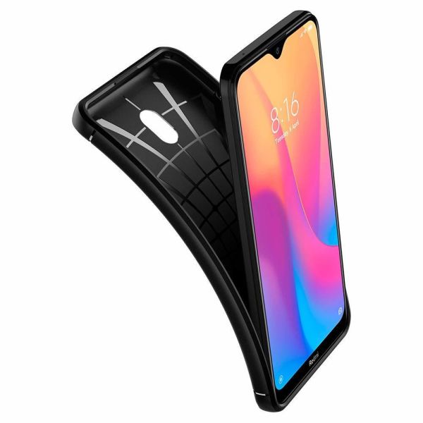 Spigen Redmi 8A ile Uyumlu Kılıf Rugged Armor Matte Black