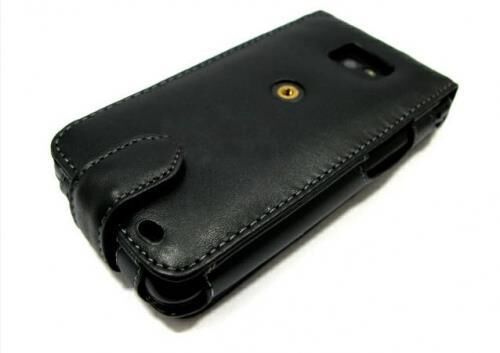 Galaxy S2 i9100 ile Uyumlu Deri Kılıf Dik Model Siyah