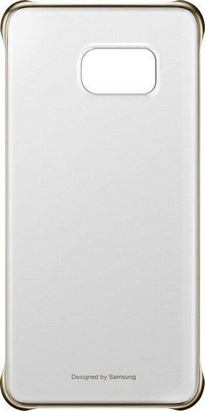 Galaxy S6 Edge Plus ile Uyumlu Clear Back Cover Gold EF-QG928CFEGWW Out
