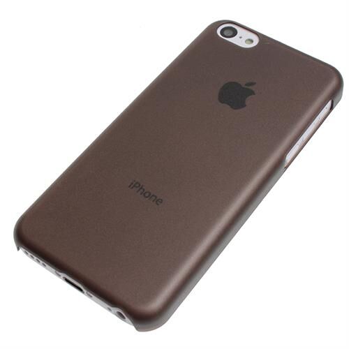 iPhone 5C ile Uyumlu 0,3mm Ultra Slim Sert Kauçuk Kılıf Gri