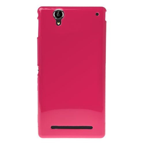 Xperia T2 Ultra ile Uyumlu Silikon Kılıf Pembe
