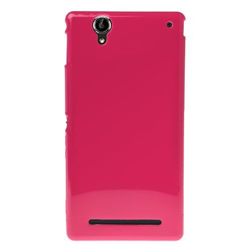 Xperia T2 Ultra ile Uyumlu Silikon Kılıf Pembe