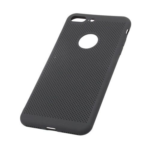 iPhone 7 Plus ile Uyumlu Rubber Delikli Silikon Kılıf Siyah