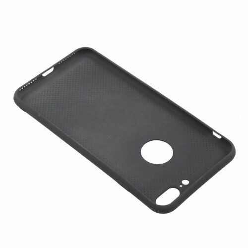 iPhone 7 Plus ile Uyumlu Rubber Delikli Silikon Kılıf Siyah