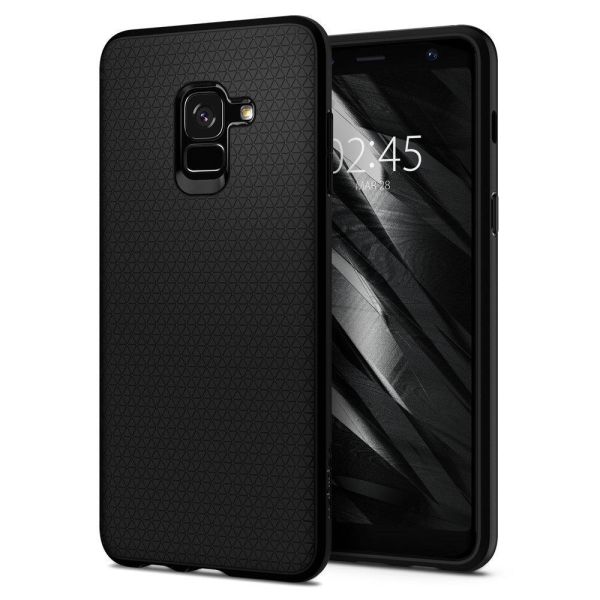 Spigen Galaxy A8 (2018) ile Uyumlu Kılıf Liquid Air Matte Black
