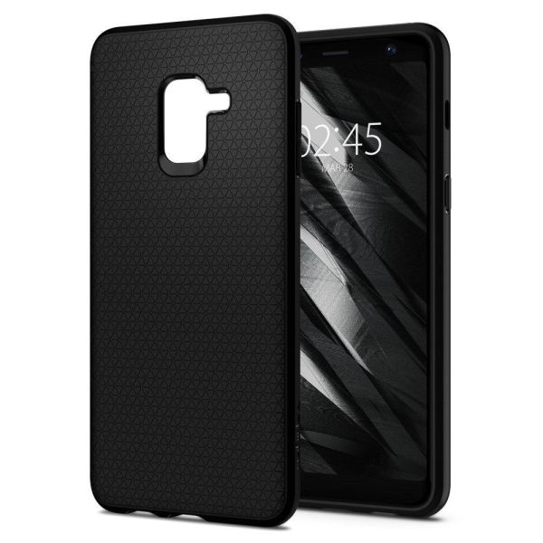 Spigen Galaxy A8 (2018) ile Uyumlu Kılıf Liquid Air Matte Black