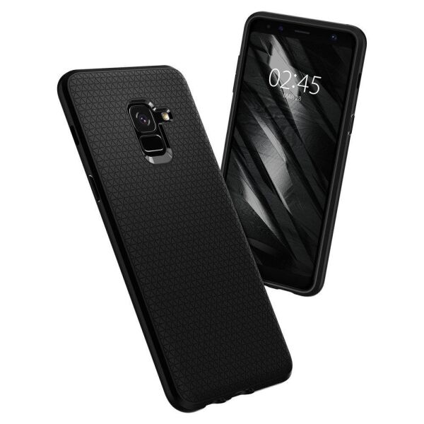 Spigen Galaxy A8 (2018) ile Uyumlu Kılıf Liquid Air Matte Black