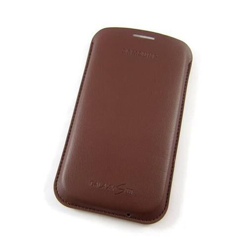Galaxy S3 ile Uyumlu Pouch Kılıf Kahverengi EFC-1G6LDECSTD