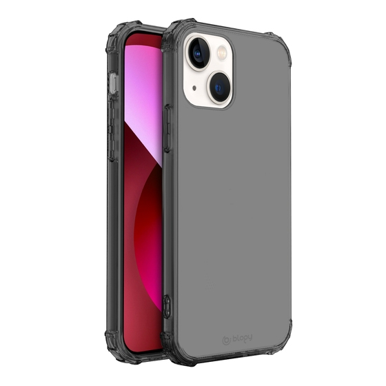 Blogy iPhone 13 ile Uyumlu Crystal Fit Kılıf Smoke Black