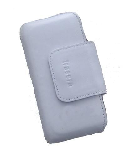 T20 ile Uyumlu Yan Model Hakiki Deri Kapaklı Kılıf Beyaz