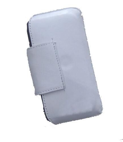 T20 ile Uyumlu Yan Model Hakiki Deri Kapaklı Kılıf Beyaz