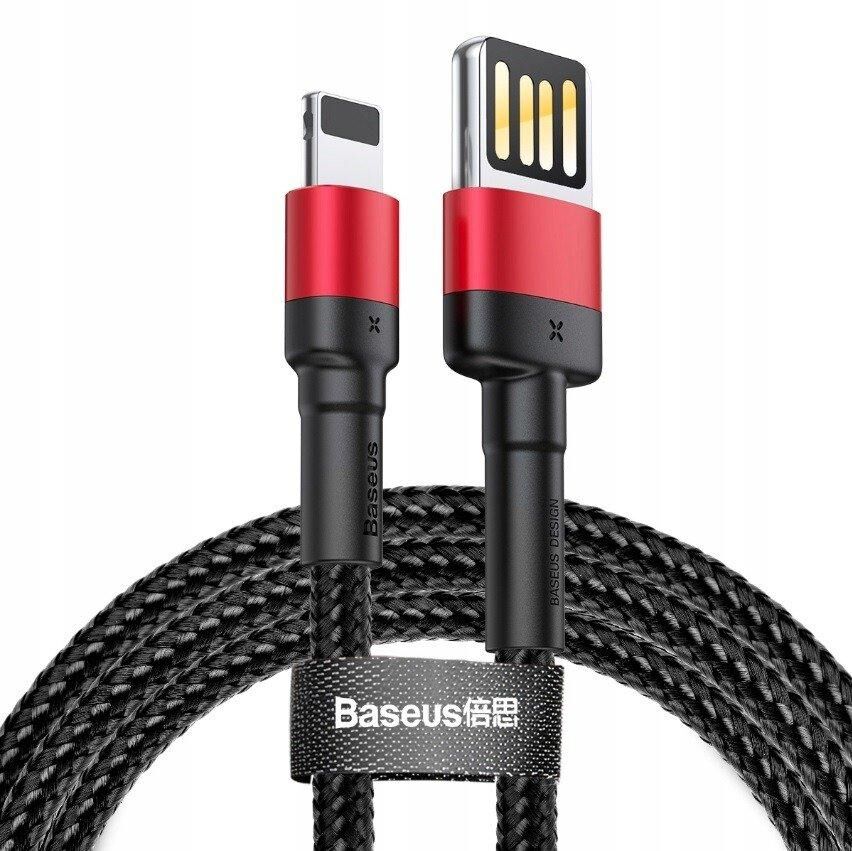 Baseus Special Edition iPhone ile Uyumlu 2.4A Hızlı Şarj Halat Usb Kablo-Siyah-CALKLF-G91