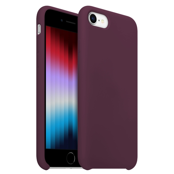 Buff iPhone SE/8/7 ile Uyumlu Rubber Fit Kılıf Plum