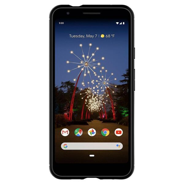 Spigen Pixel 3a XL ile Uyumlu Kılıf Rugged Armor Matte Black