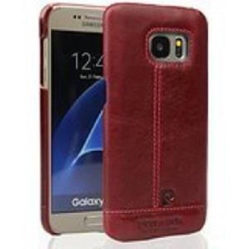 Pierre Cardin Galaxy S7 ile Uyumlu Deri Arka Koruma Paneli Kırmızı PCL-P03