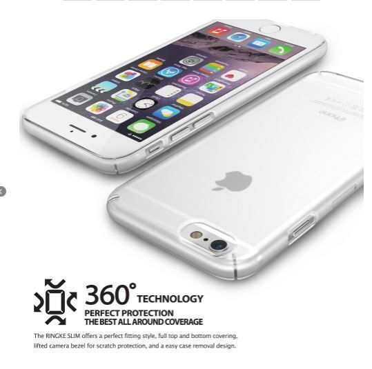 Ringke Slim Frost iPhone 6s Plus/ 6 Plus ile Uyumlu KIlıf Gray