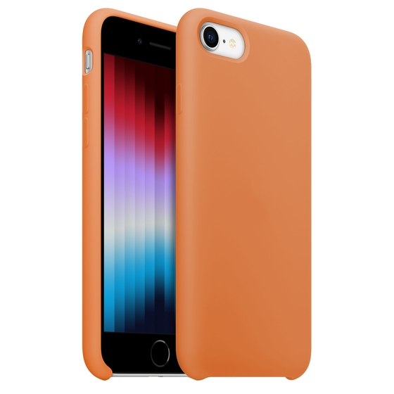 Buff iPhone SE/8/7 ile Uyumlu Rubber Fit Kılıf Light Orange