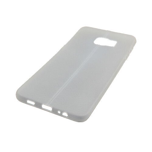 Galaxy S6 Edge Plus ile Uyumlu Slim Silikon Deri Desenli Kılıf Beyaz