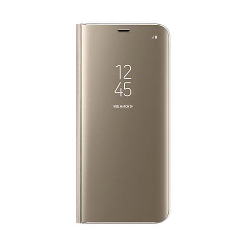 Galaxy S8 Plus ile Uyumlu Clear View Cover Kılıf Gold EF-ZG955CFEGWW