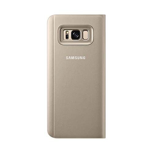 Galaxy S8 Plus ile Uyumlu Clear View Cover Kılıf Gold EF-ZG955CFEGWW