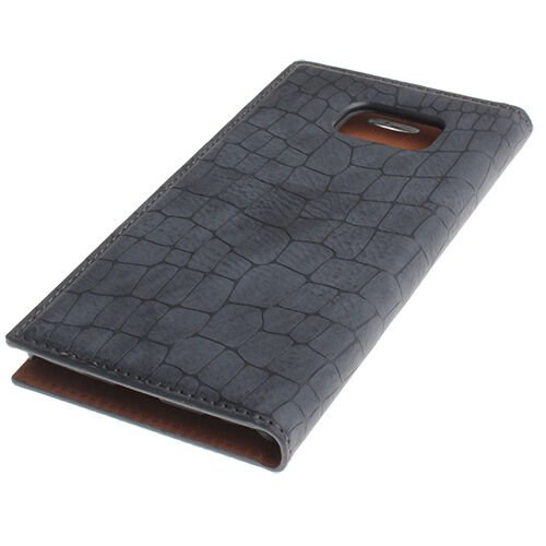 Galaxy S6 ile Uyumlu Kılıf Rock Serisi Kapaklı Lacivert