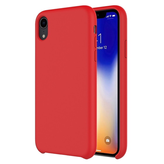 Buff iPhone XR ile Uyumlu Rubber Fit Kılıf Red
