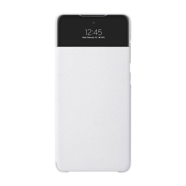 Galaxy A52 ile Uyumlu S View Cüzdan Kılıf Beyaz EF-EA525PWEGTR